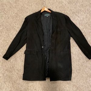Overland Jerry Suede Leather Walking Coat Size 50